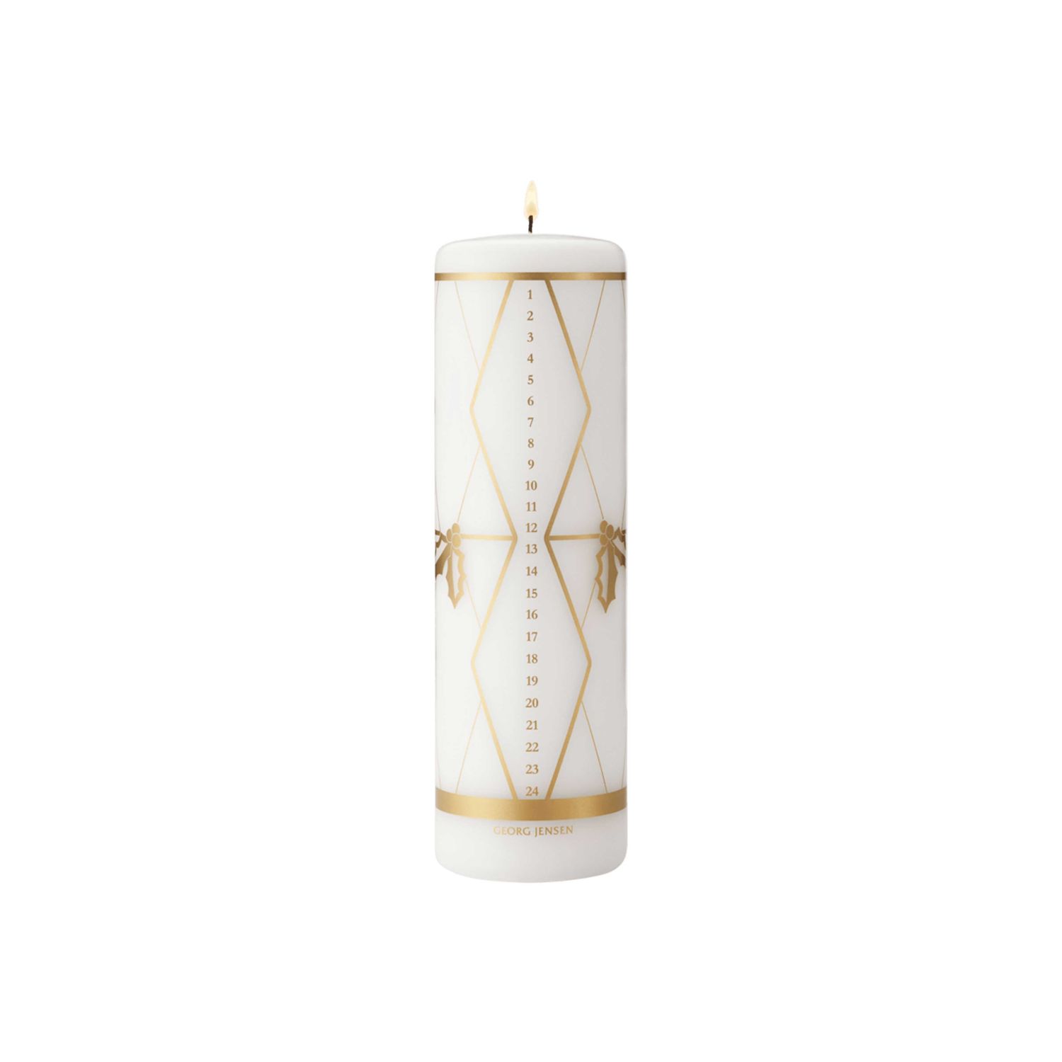 George Jensen 2026 Advent Calendar Candle Gold Paraffin 10021077, 5713275277507