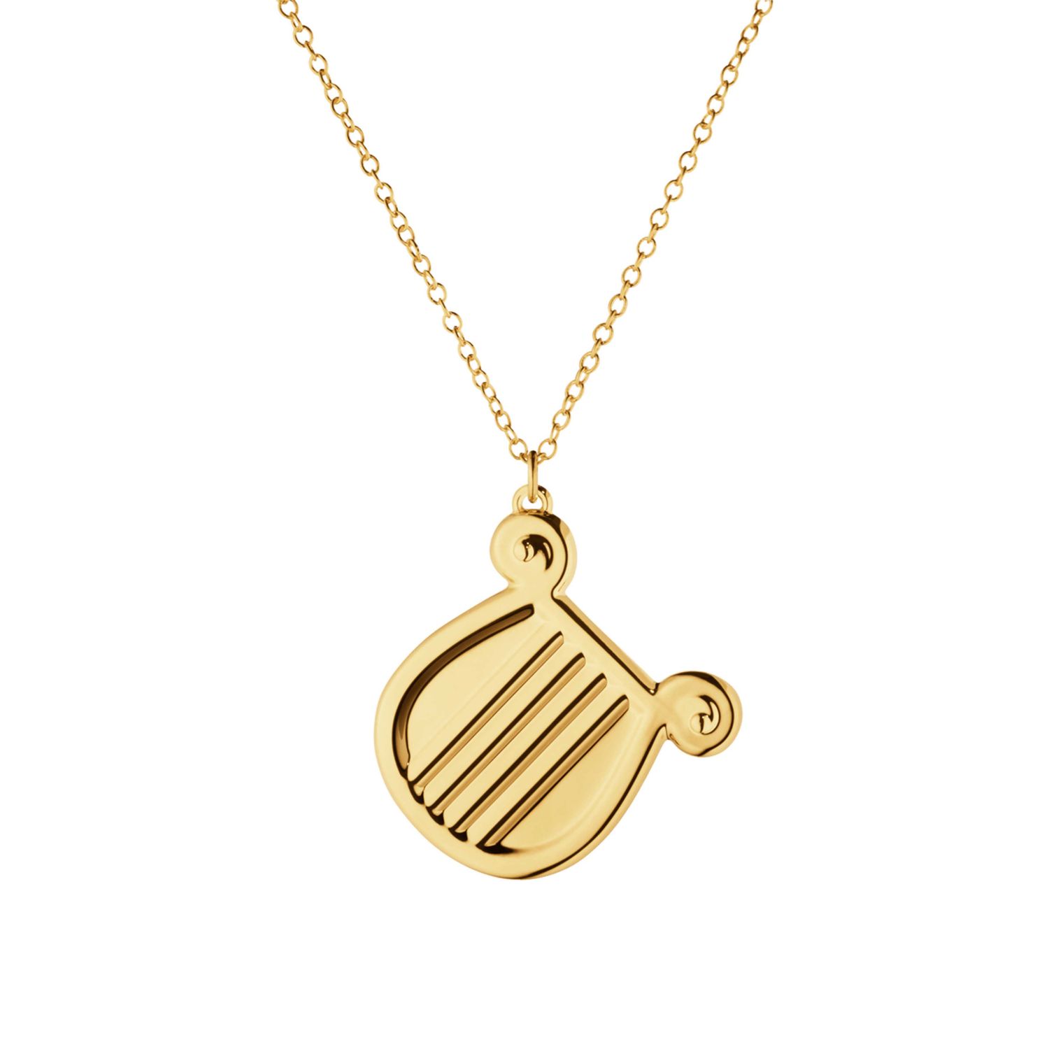 George Jensen 2026 Ornament Harp 18kt Gold Plated Zinc Alloy 10021055, 5713275276609