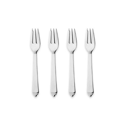 George Jensen Pyramid Cake Fork Gift Box Set Stainless Steel 4 Pieces 10014991, 5713275066811