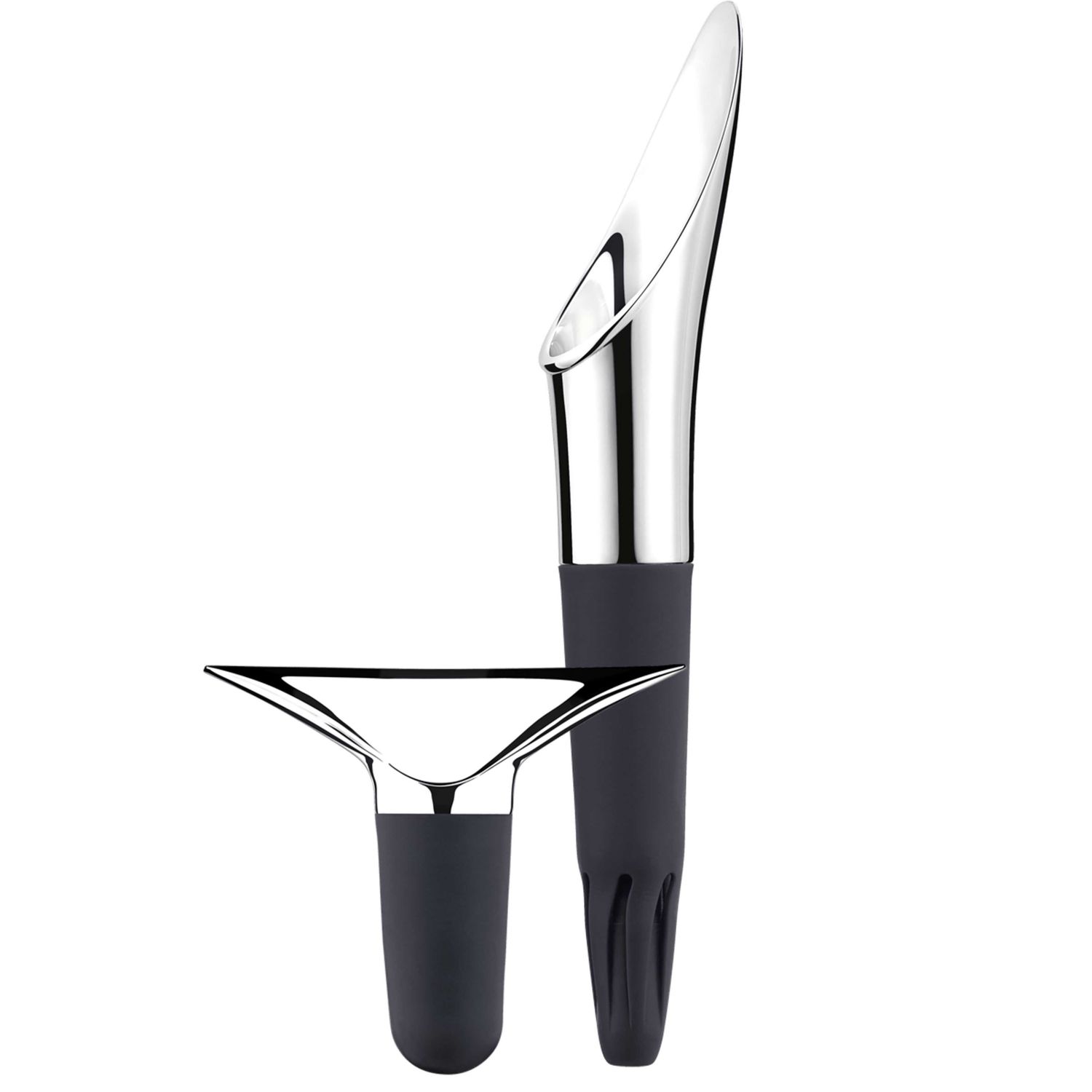 George Jensen Wine &amp; Bar Set Wine Pourer &amp; Wine Stopper Stainless Steel 2 Pieces 3581656, 570514509…