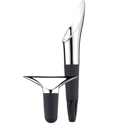 George Jensen Wine &amp; Bar Set Wine Pourer &amp; Wine Stopper Stainless Steel 2 Pieces 3581656, 570514509…