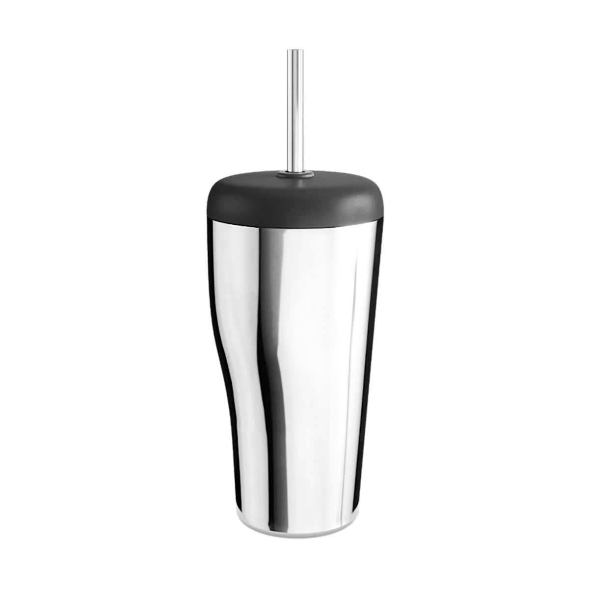 George Jensen Sky Travel Cup with Straw Mirror Stainless Steel &amp; Plastic 10020655, 5713275256670