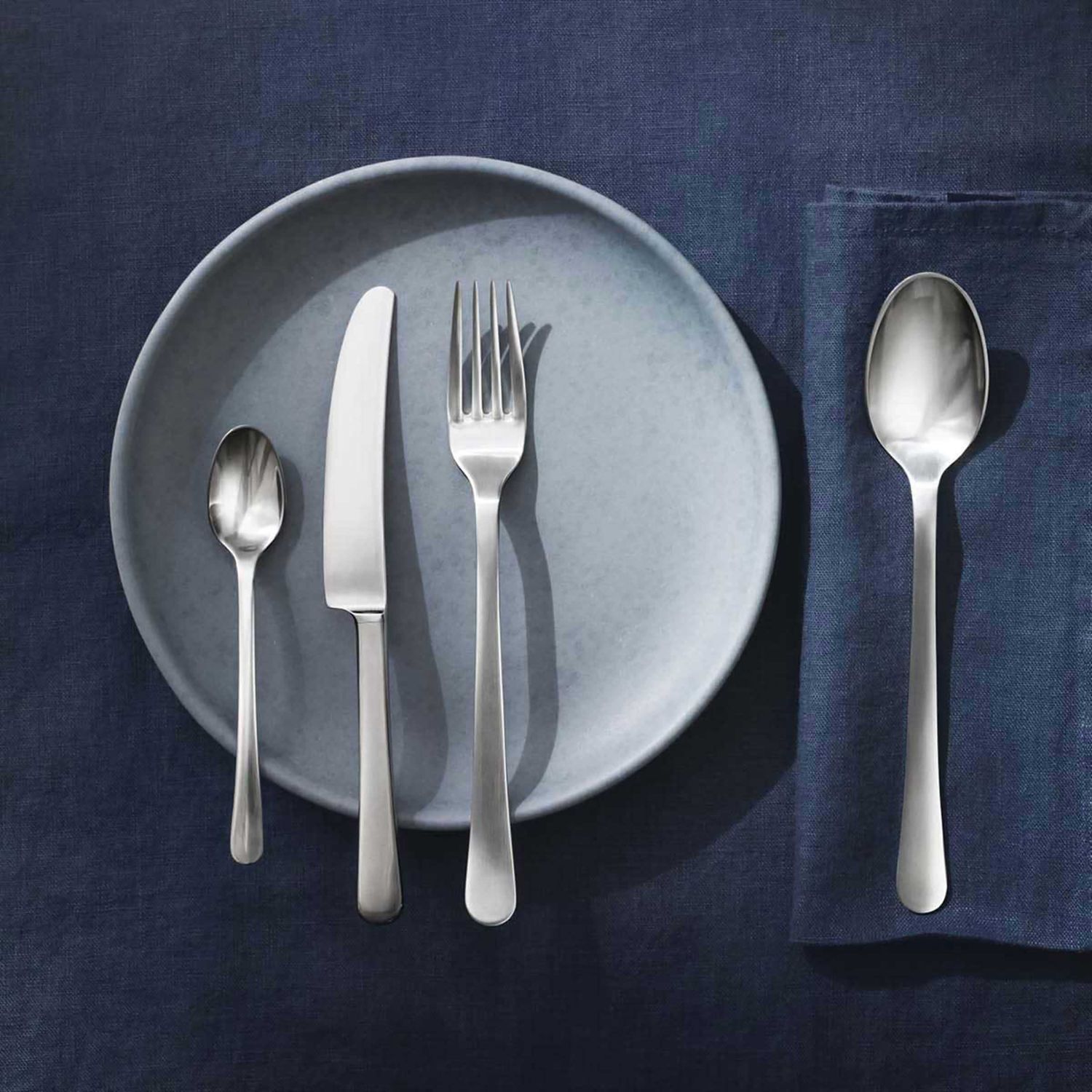 George Jensen Copenhagen Cutlery Gift Box 24 Pieces Service for 6 Matte Stainless Steel 3340524, 57…