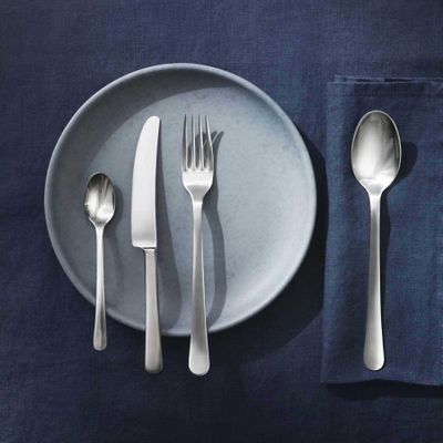 George Jensen Copenhagen Cutlery Gift Box 24 Pieces Service for 6 Matte Stainless Steel 3340524, 57…