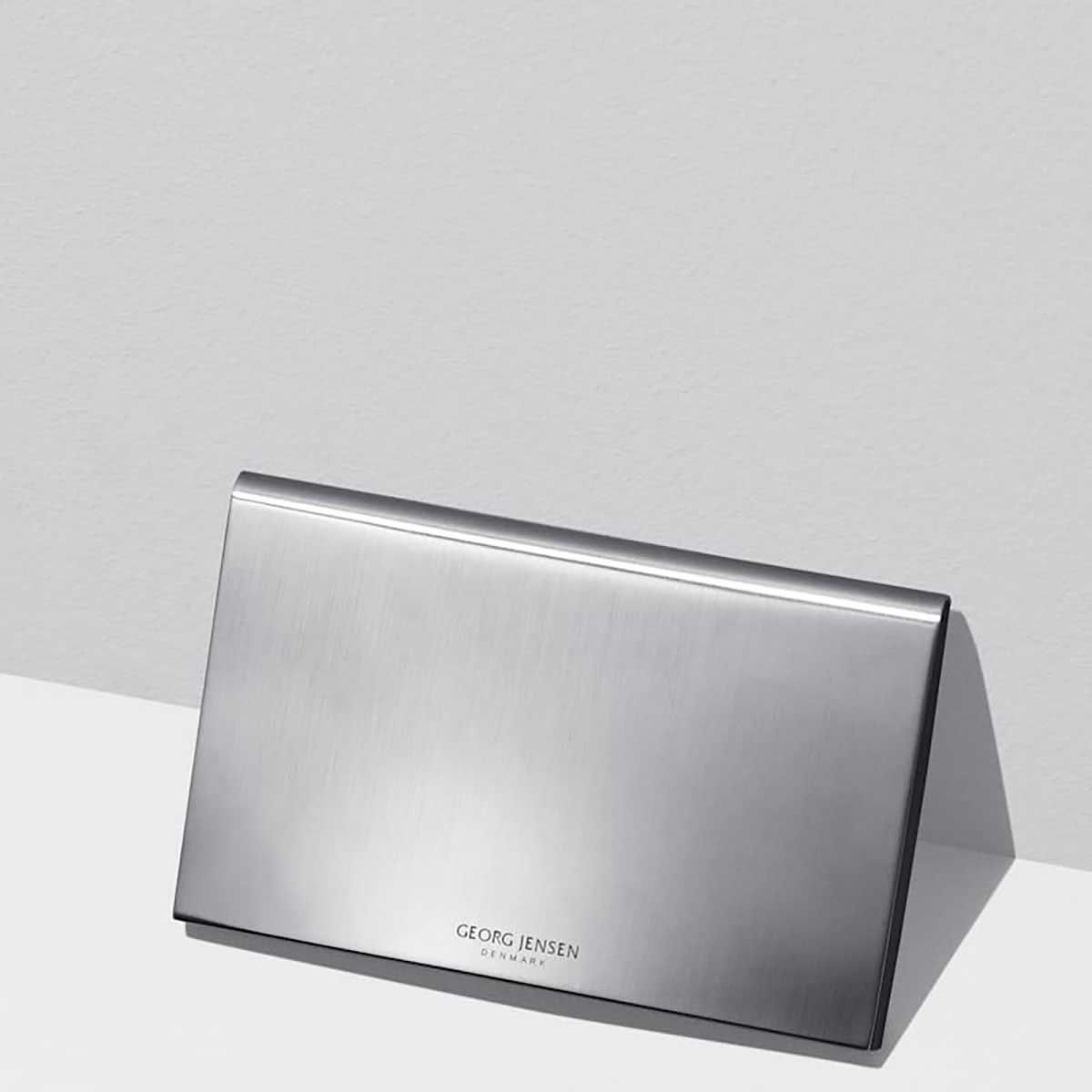 George Jensen Konno Card Holder Stainless Steel &amp; Dark Grey Plastic 3582070, 5705145090378