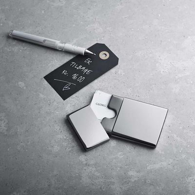 George Jensen Business Card Holder To Go Mirror Stainless Steel &amp; Acrylic 3586939, 5705145083677