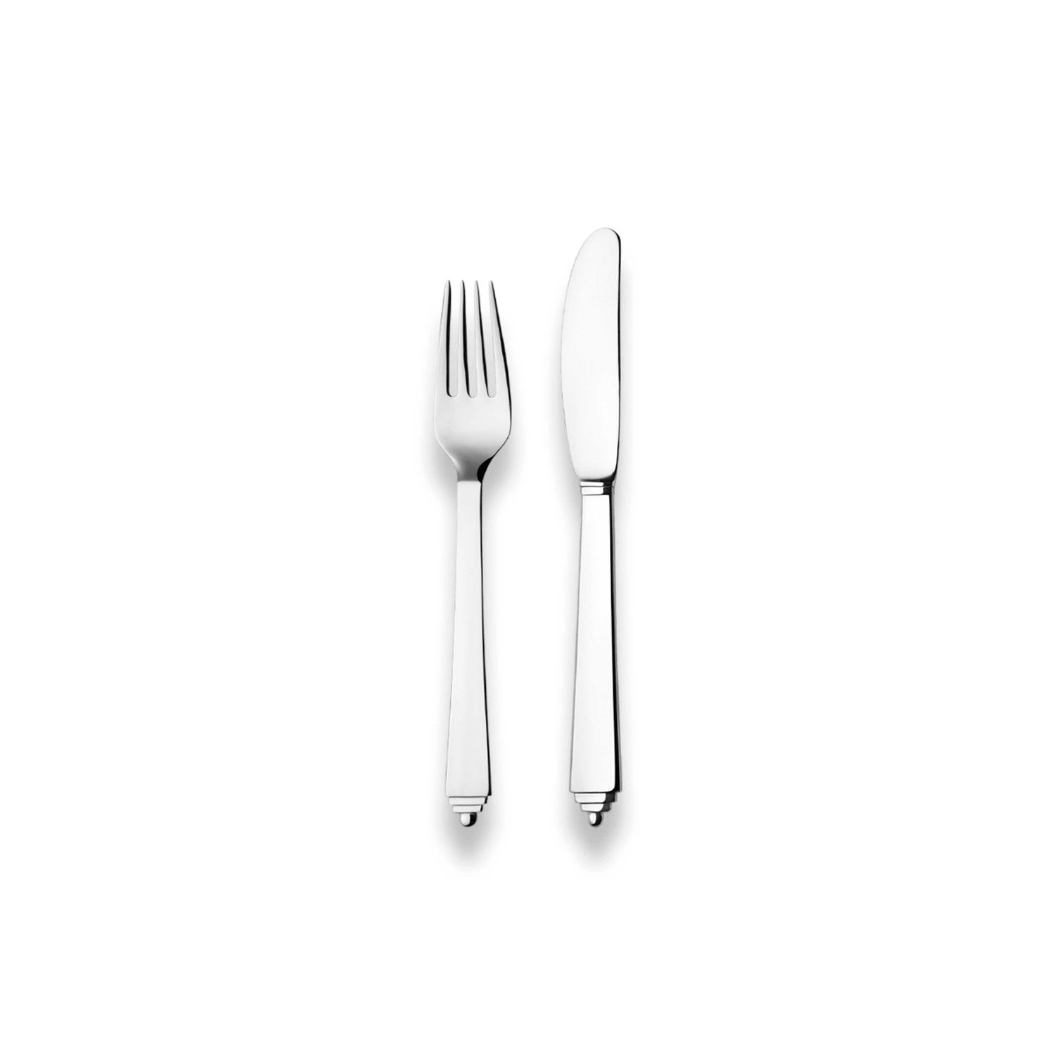 George Jensen Pyramid Dessert &amp; Starter Cutlery Gift Box Stainless Steel 8 Pieces 10014993, 5713275…