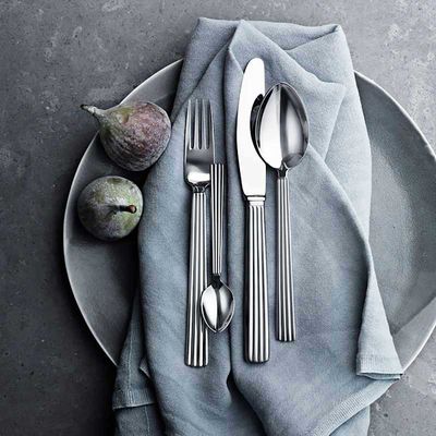 George Jensen Bernadotte Cutlery Gift Box 4 Piece Place Setting Mirror Stainless Steel 3609504, 570…