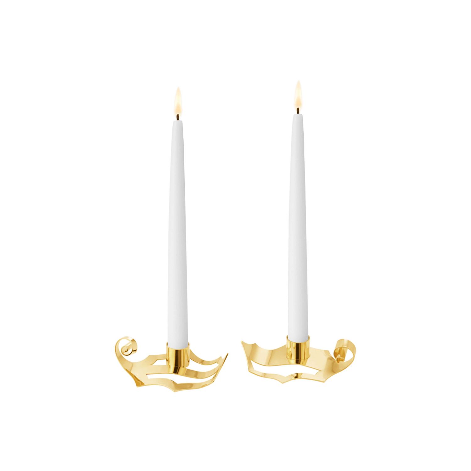 George Jensen 2026 Taper Candleholder 18kt Gold Plated Stainless Steel 2 Pieces 10021075, 571327527…