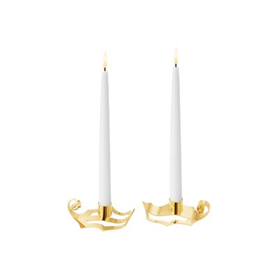 George Jensen 2026 Taper Candleholder 18kt Gold Plated Stainless Steel 2 Pieces 10021075, 571327527…