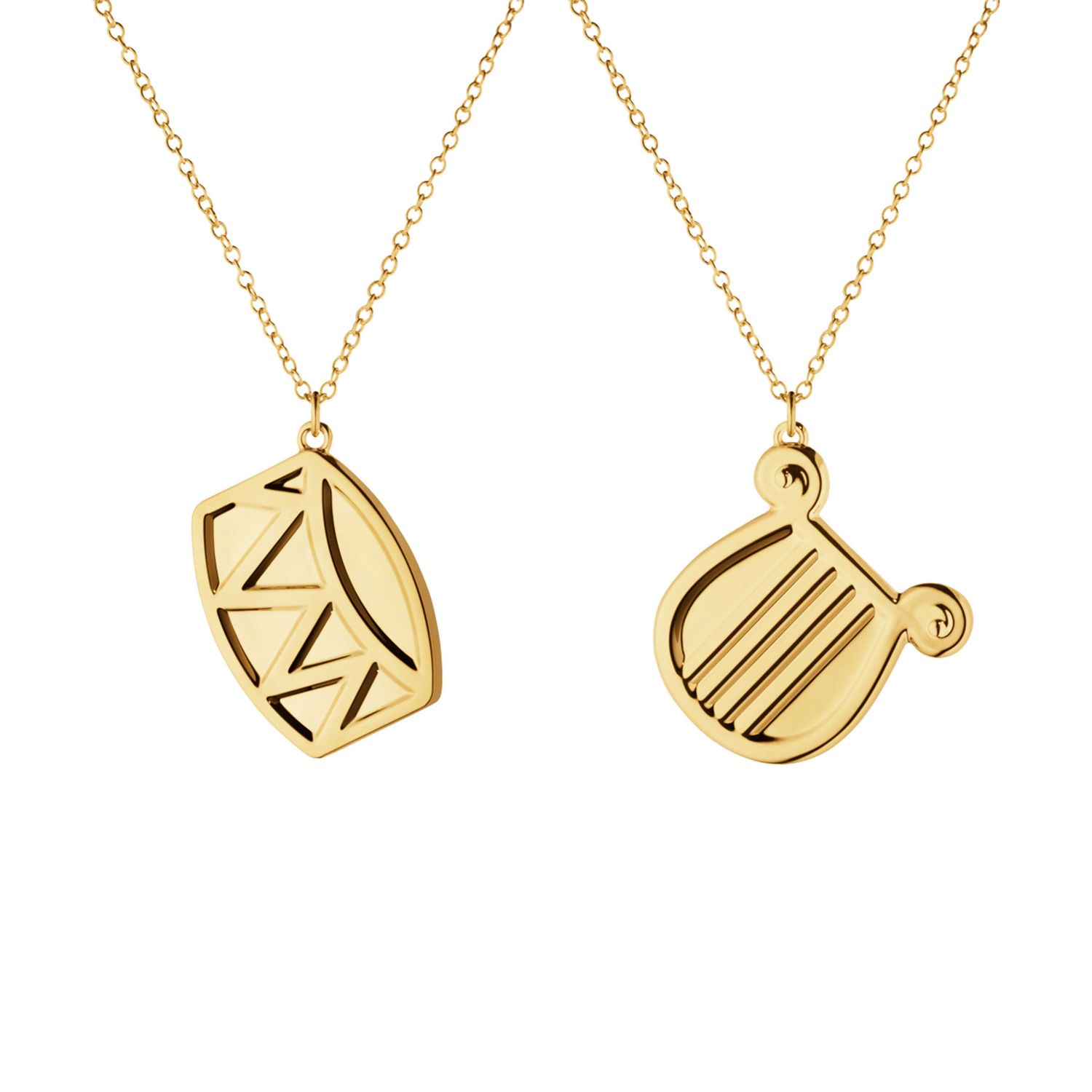 George Jensen 2026 Ornament Set Drum &amp; Harp 18kt Gold Plated Zinc Alloy 10021057, 5713275276623