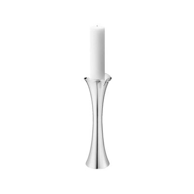George Jensen Bloom Botanica Floor Candleholder Medium Stainless Steel 10020754, 5713275261414