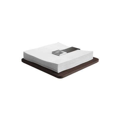 George Jensen Bernadotte Napkin Holder Stainless Steel &amp; Smoked Oak 10020597, 5713275255291