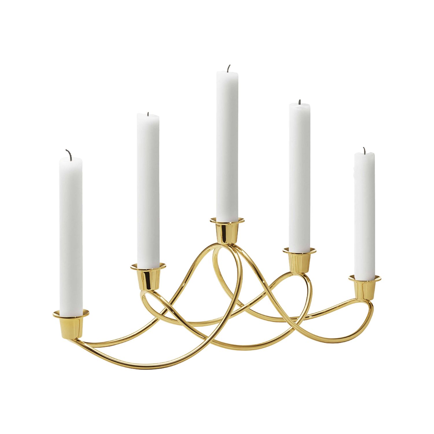 George Jensen Harmony Candleholder 18kt Gold Plated Stainless Steel 3586142, 5705145262898
