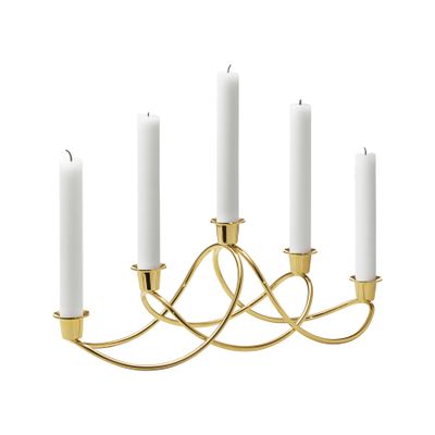 George Jensen Harmony Candleholder 18kt Gold Plated Stainless Steel 3586142, 5705145262898