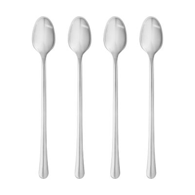 George Jensen Copenhagen Caffe Latte &amp; Iced Tea Spoon Matte Stainless Steel 4 Pieces 10010311, 5713…