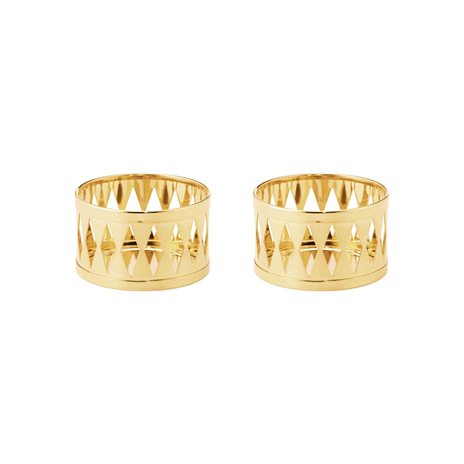 George Jensen 2026 Tealight Holder 18kt Gold Plated Stainless Steel 2 Pieces 10021074, 5713275276944