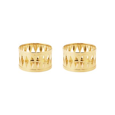 George Jensen 2026 Tealight Holder 18kt Gold Plated Stainless Steel 2 Pieces 10021074, 5713275276944