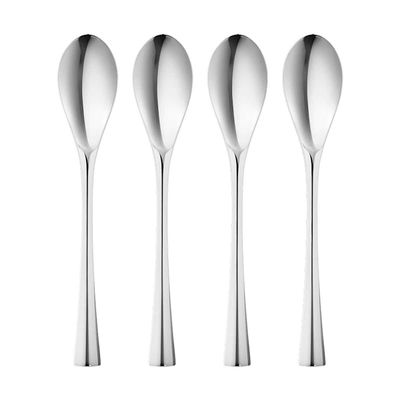 George Jensen Cobra Dessert Spoon Mirror Stainless Steel 4 Pieces 10020265, 5713275241485