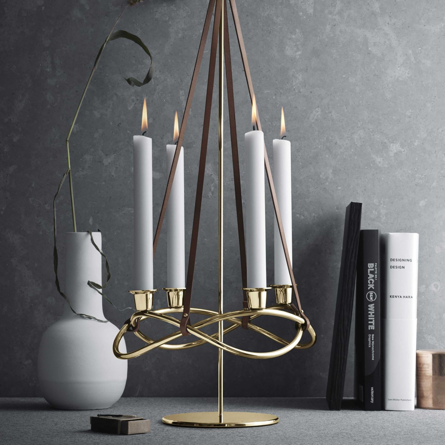 George Jensen Season Candleholder Extension 18kt Gold Plated Stainless Steel 3586517, 5705145167896