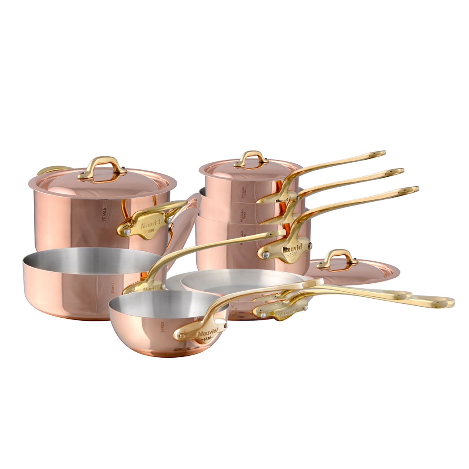 Product photo of Mauviel M'150B Copper 12-Piece Cookware Set - MPN 670011