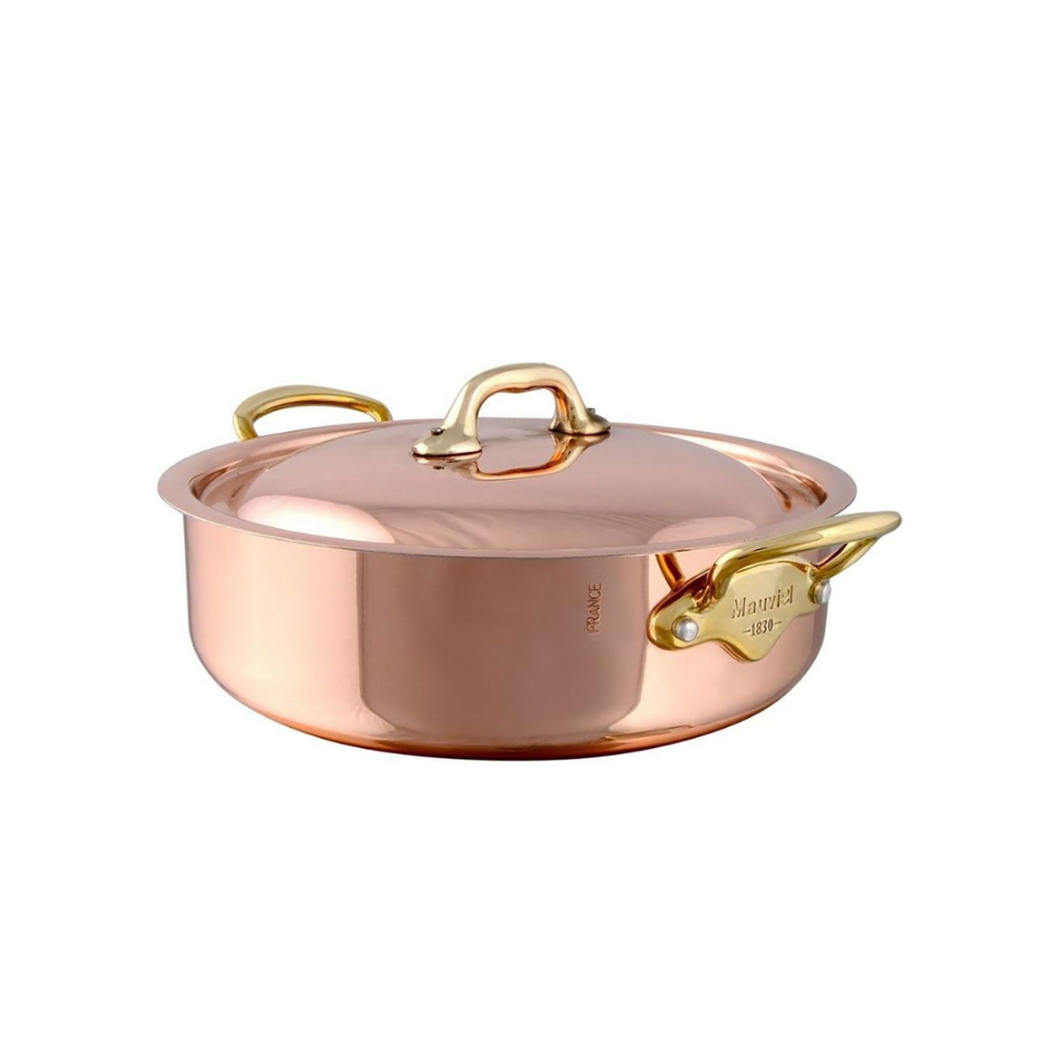 Product photo of Mauviel M'150B Copper Rondeau Pan with Lid 9.4 Inch - MPN 673324, UPC 3574906733241