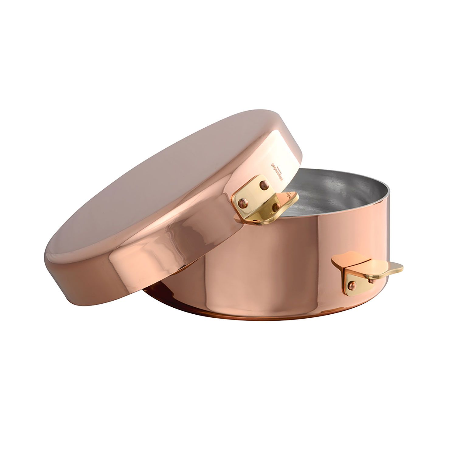 Product photo of Mauviel M'Tradition Copper Pomme-Anna Saucepan 6.3 Inch - MPN 214716, UPC 35749021…