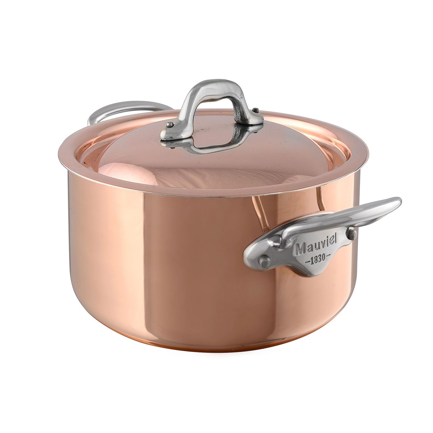 Product photo of Mauviel M'150S Copper Cocotte Dutch Oven with Lid 9.4 Inch - MPN 613185