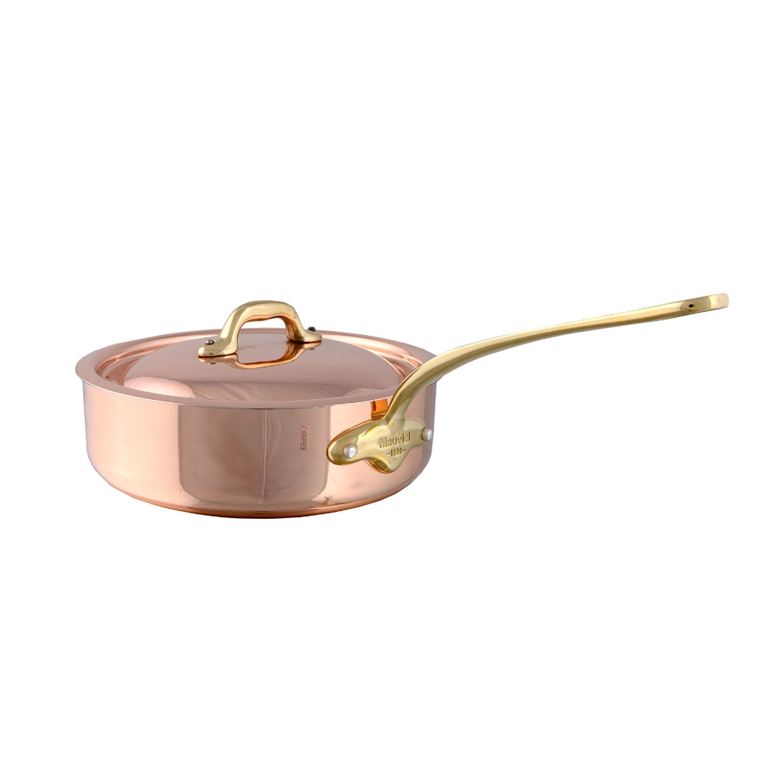 Product photo of Mauviel M'150B Copper Saute Pan with Lid 11.0 Inch - MPN 672329, UPC 3574906723297