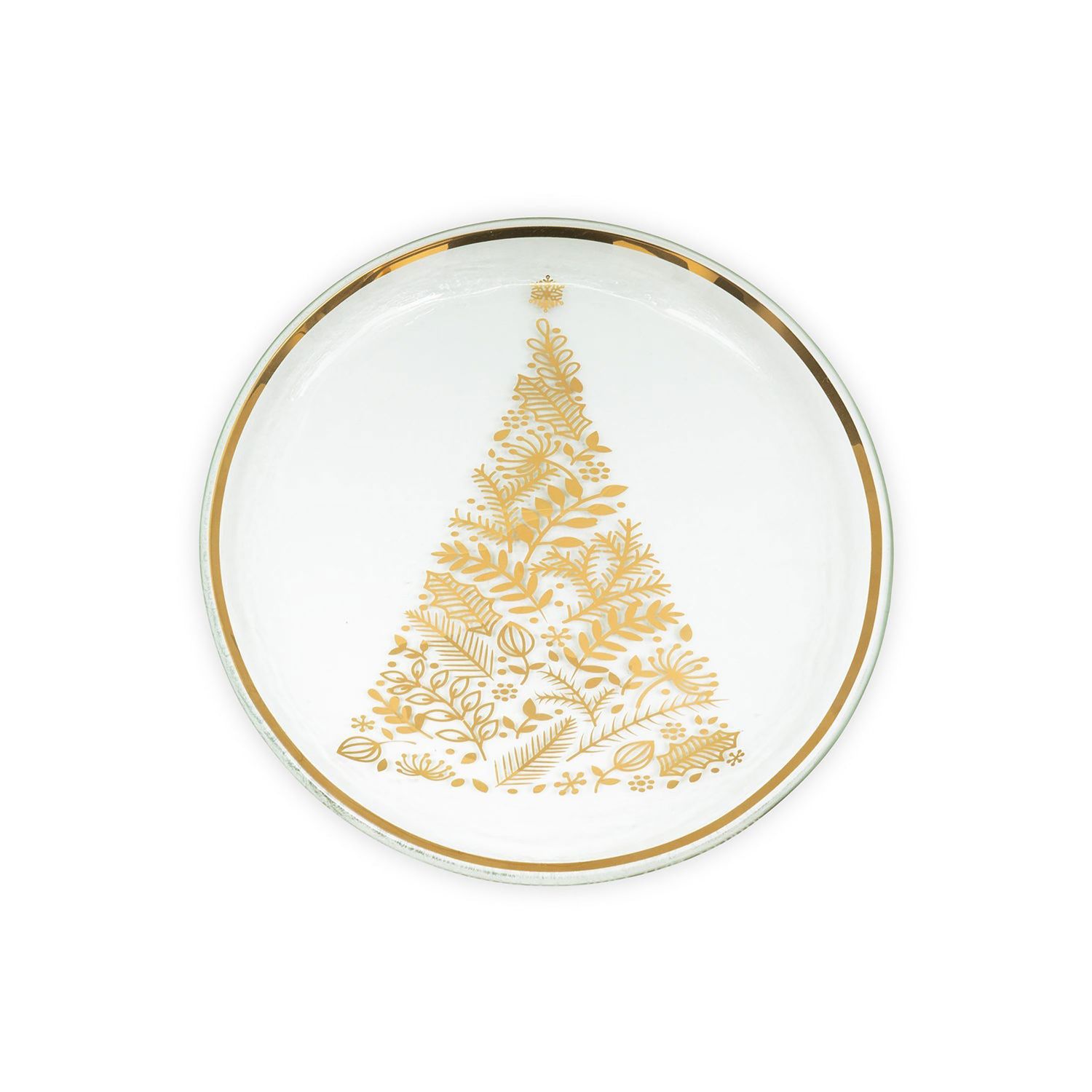 Annieglass Christmas Tree Plate 2024 8.5 Inch, CT104G, 690432104454