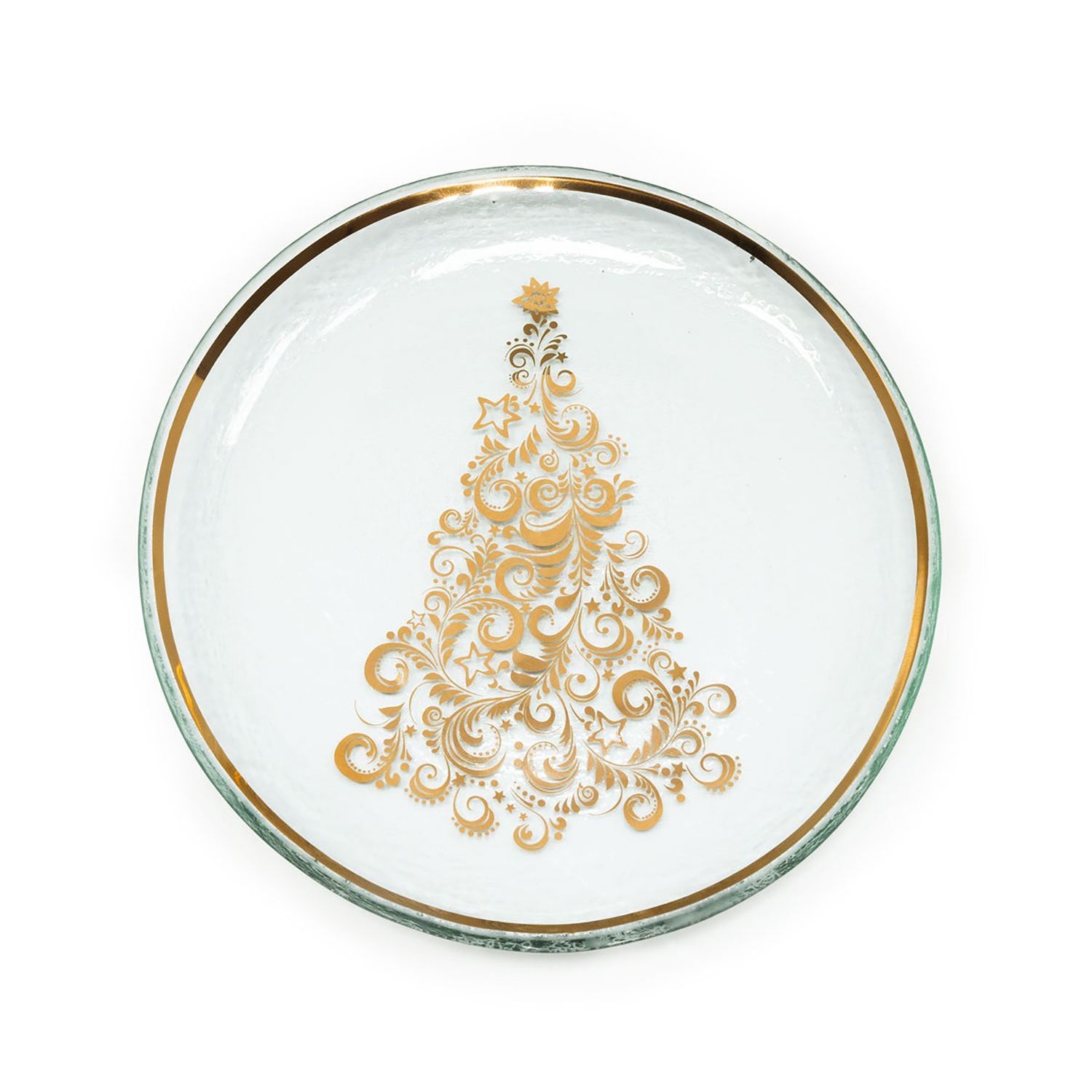 Annieglass Christmas Tree Plate 2025 8.5 Inch, CT105G, 690432105451