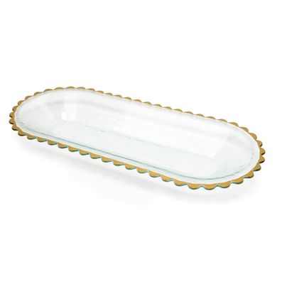 Annieglass Sweetie Oblong Serving Bowl 23.5 x 9.5 Inch, SWT121, 690432121185