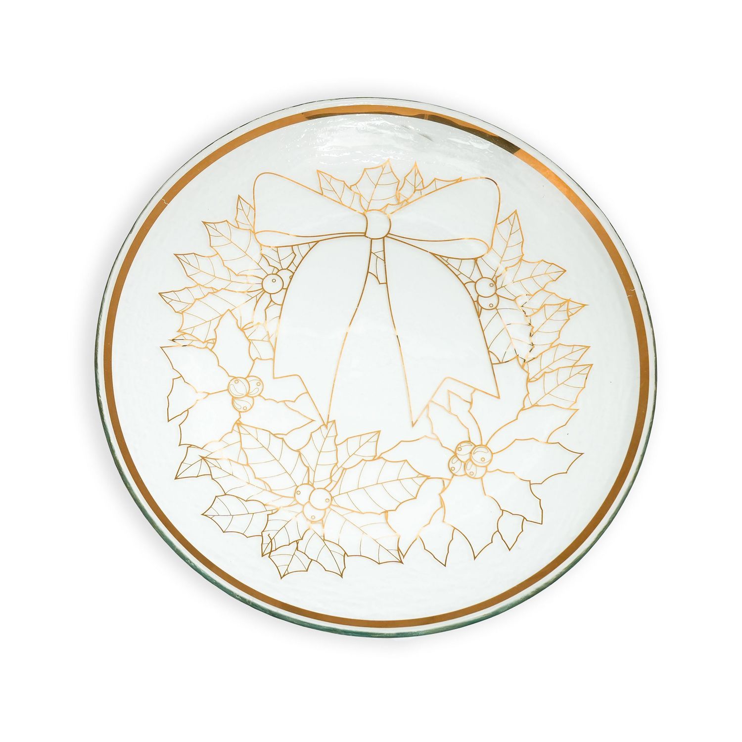 Annieglass Christmas Wreath Plate 2026 13 Inch, CW206G, 690432206455