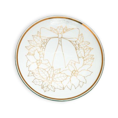 Annieglass Christmas Wreath Plate 2026 13 Inch, CW206G, 690432206455