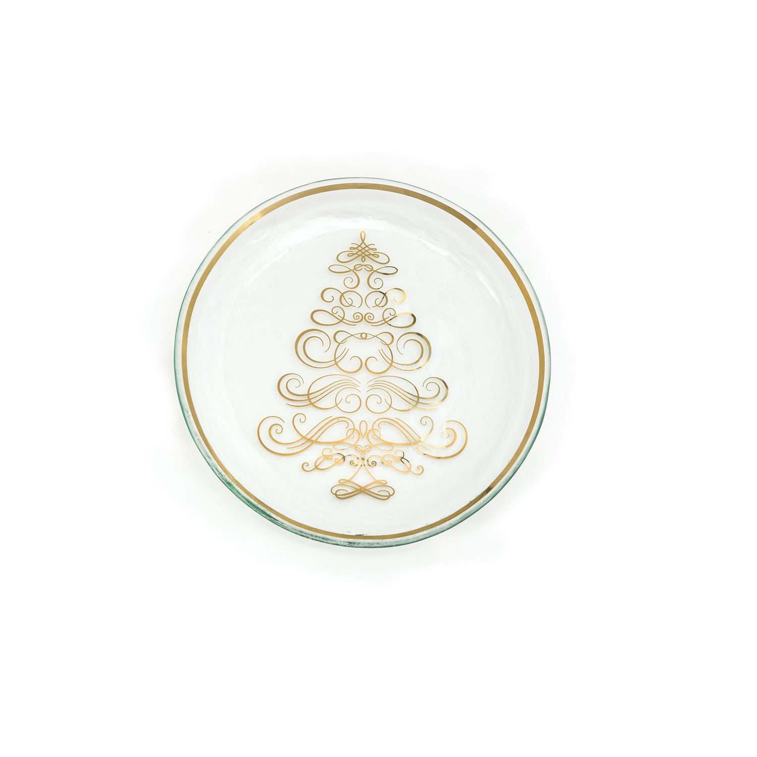 Annieglass Christmas Tree Plate 2026 8.5 Inch, CT106G, 690432106458