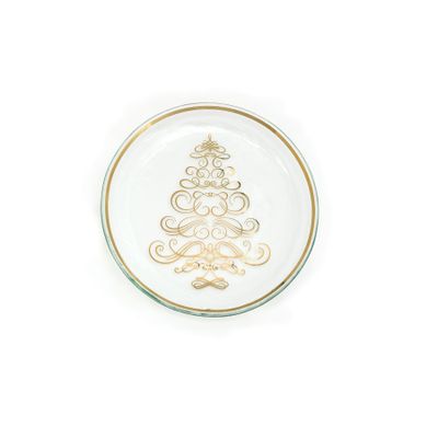 Annieglass Christmas Tree Plate 2026 8.5 Inch, CT106G, 690432106458
