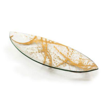 Annieglass Jaxson Large Canoe Server 8 x 23 Inch, JX152G, 690432152363