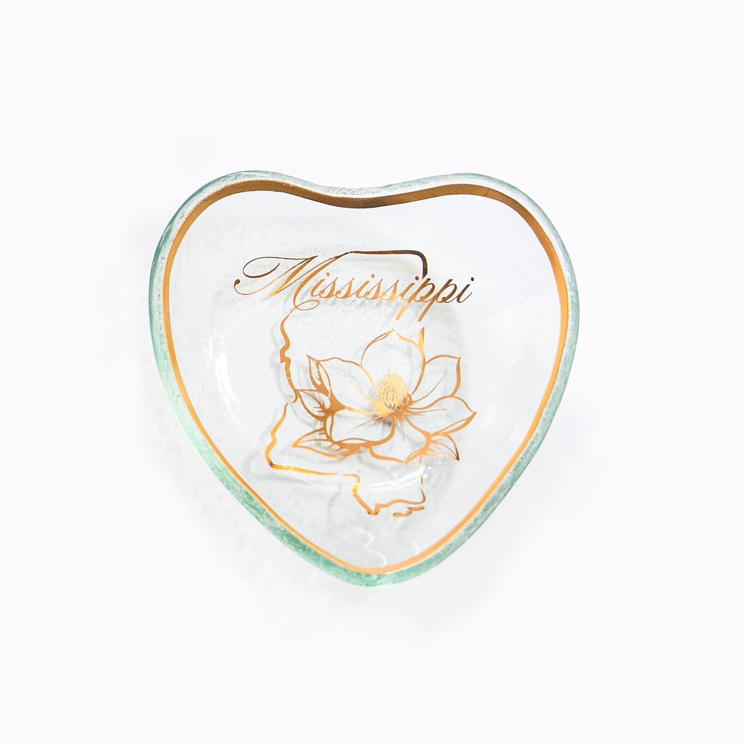 Annieglass Mississippi Heart Bowl 5 Inch, CSH103MS, 690432040509