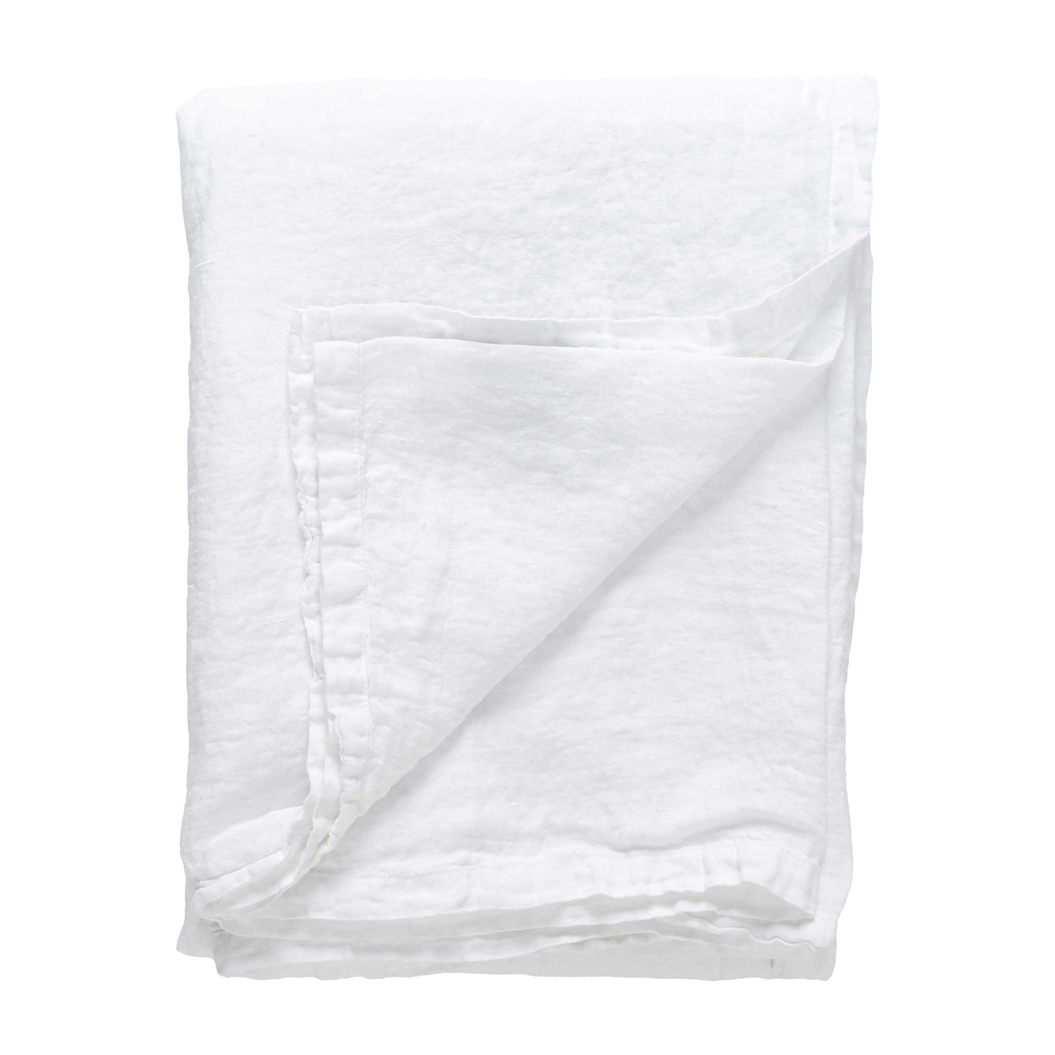 Costa Nova Maria Chalk White Table Cloth 100% Linen 55 x 79 inch TX0339-WHI, 5606739982966
