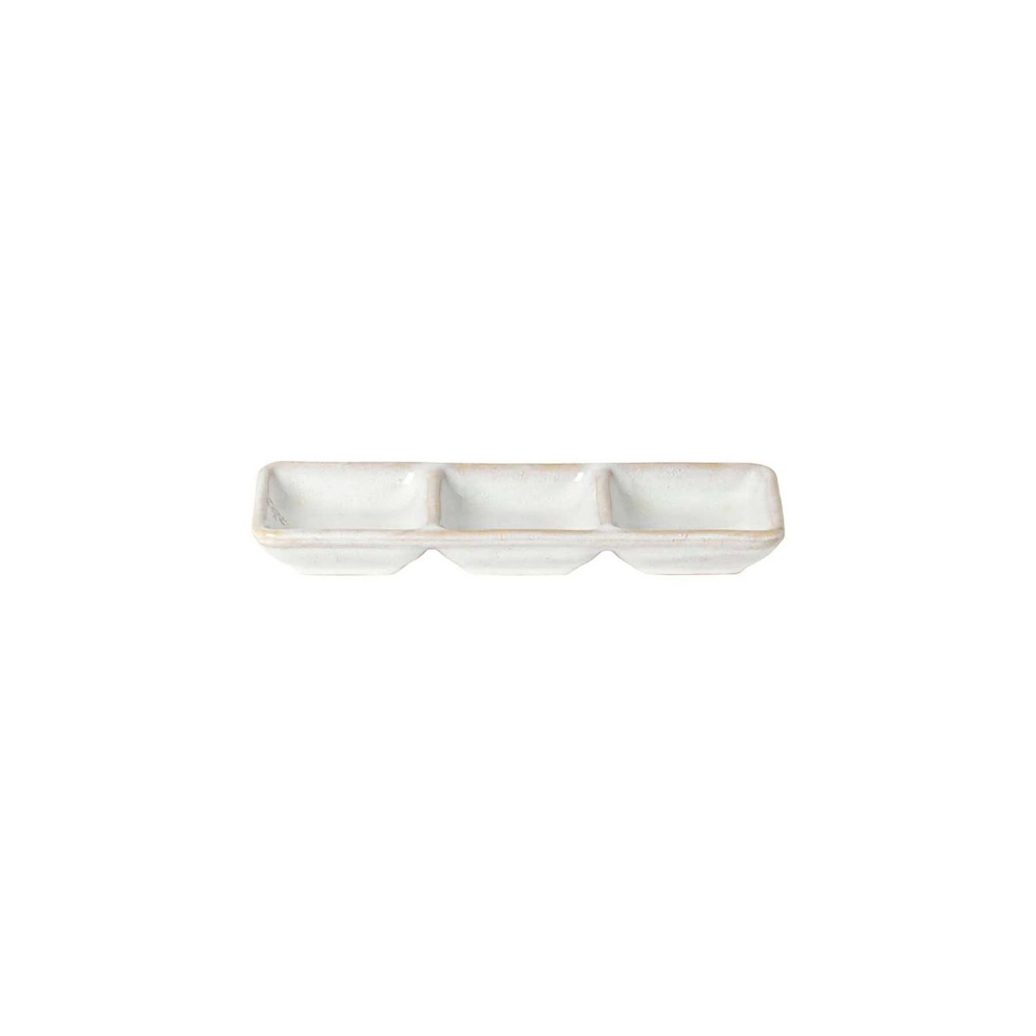Costa Nova Roda Branca 3-Section Rectangular Tray 7 inch RTR181-BRA, 5606739961794