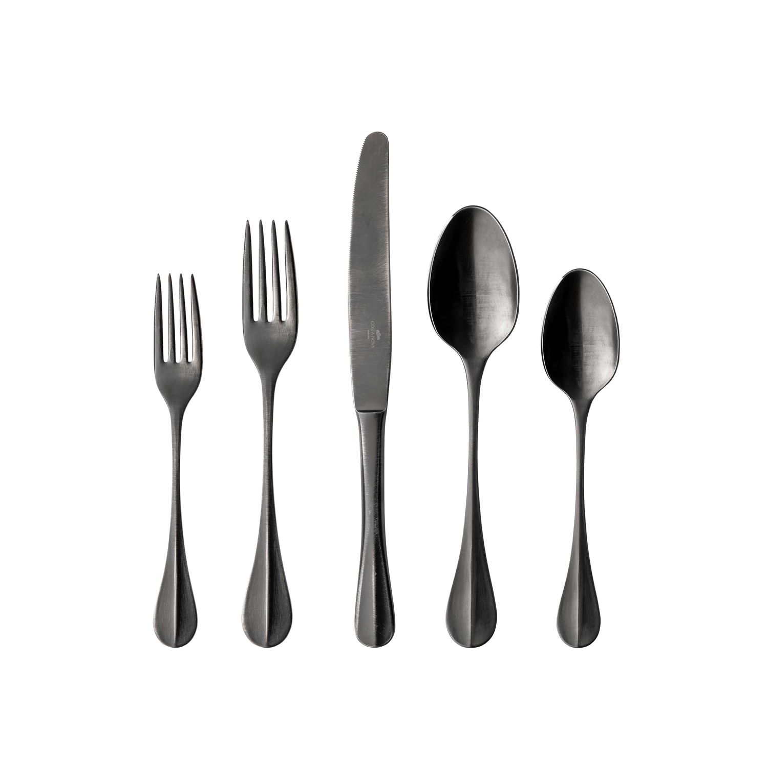 Costa Nova Nau Antique Black 5 Piece Place Setting Set C20892-ABK, 5606739982706