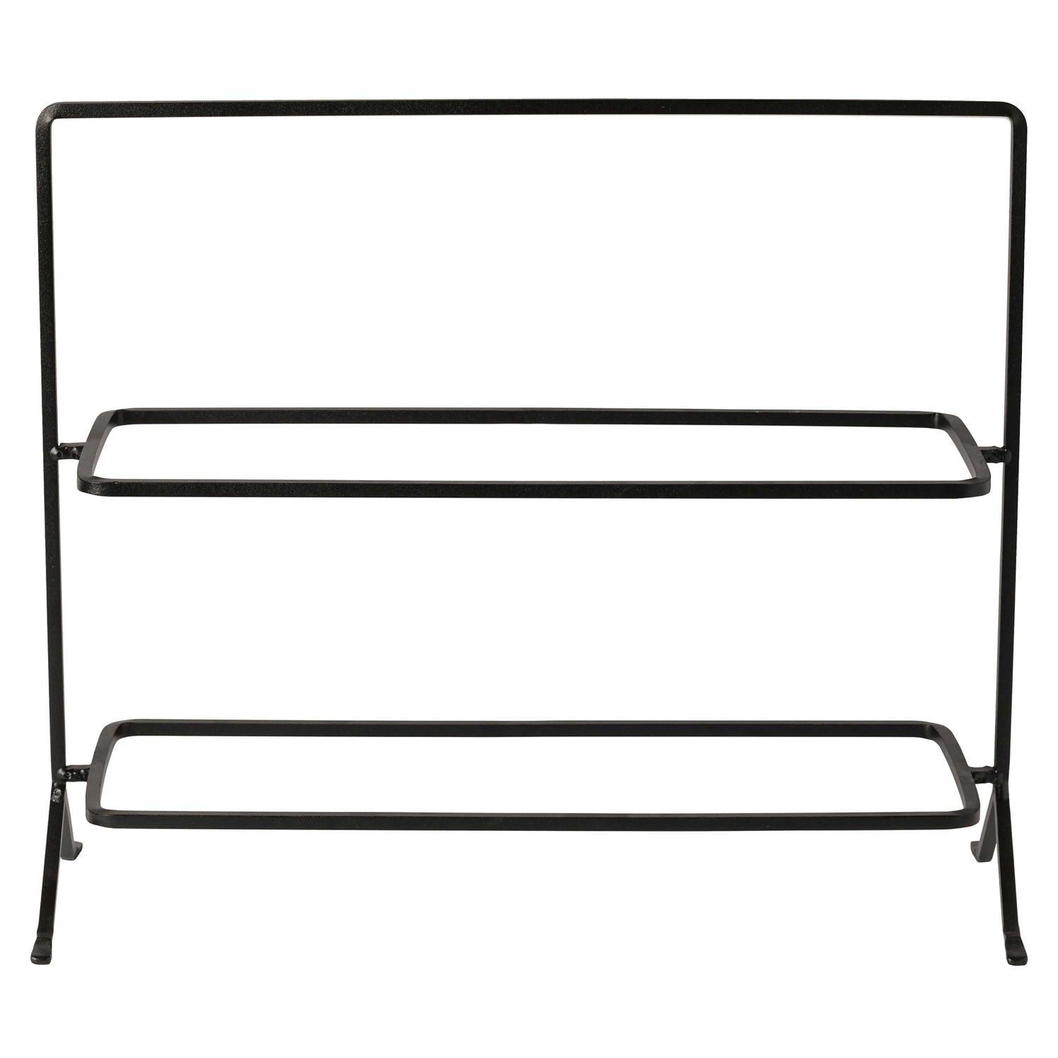 Costa Nova Plano Metallic Black 2 Tier Rectangular Tray Stand O30596-MET, 5606739978662