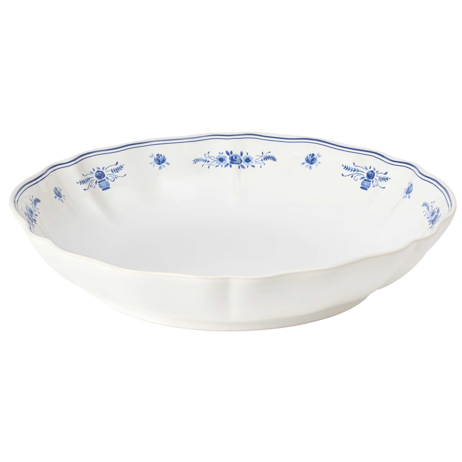 Costa Nova Vila White Blue Pasta &amp; Serving Bowl 13 inch TP341-WBL, 5606739983369