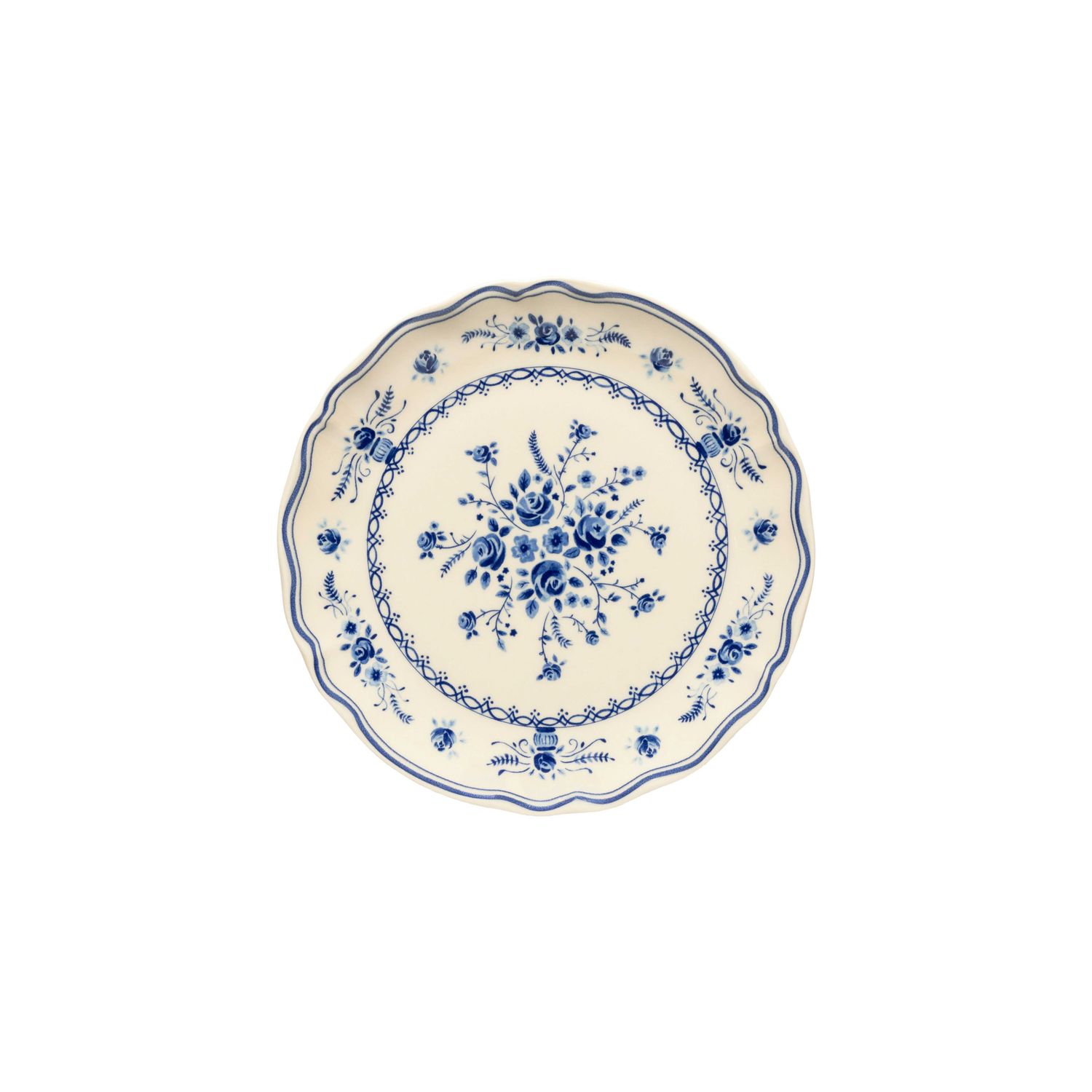 Costa Nova Vila Beige Blue Salad &amp; Dessert Plate 8 inch TP213-BBL, 5606739980399