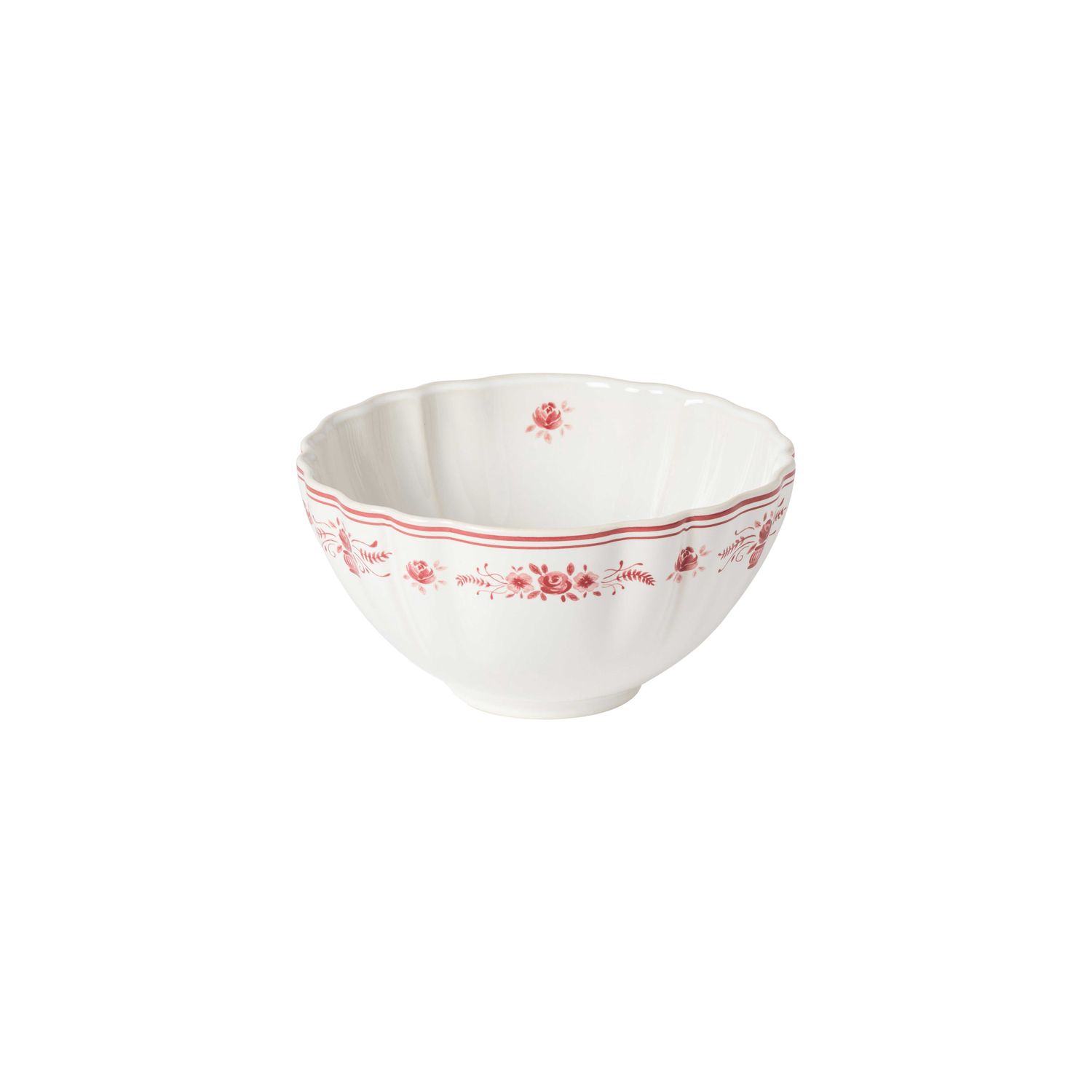 Costa Nova Vila White Red Soup &amp; Cereal Bowl 6 inch TS161-WRD, 5606739980412