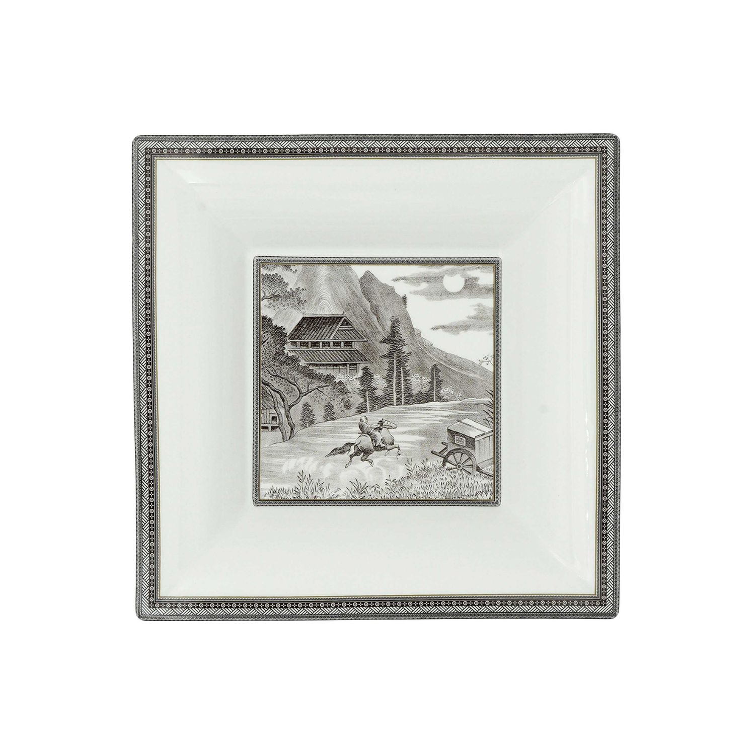 Gien France Le Cavalier Des Steppes Square Candy Tray Extra Large, 1865C1XL01 , 3660838038513