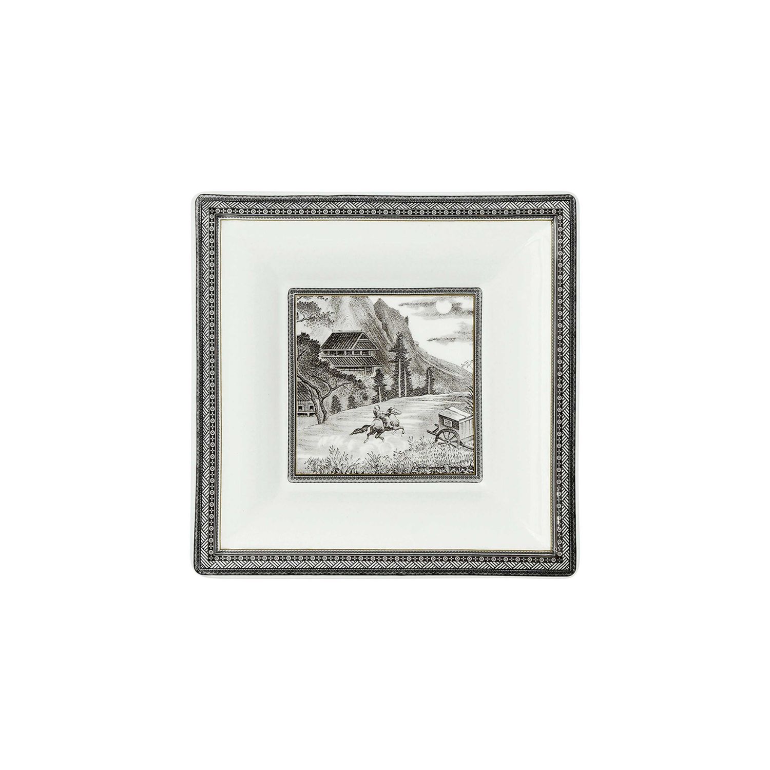 Gien France Le Cavalier Des Steppes Large Square Candy Tray, 1865CCEC01 , 3660838038490
