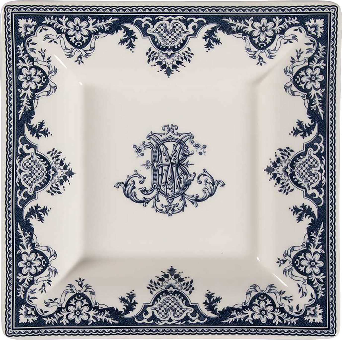 Gien France Les Depareillees Bleu Large Square Candy Tray, 1849CCEC01 , 3660838047249