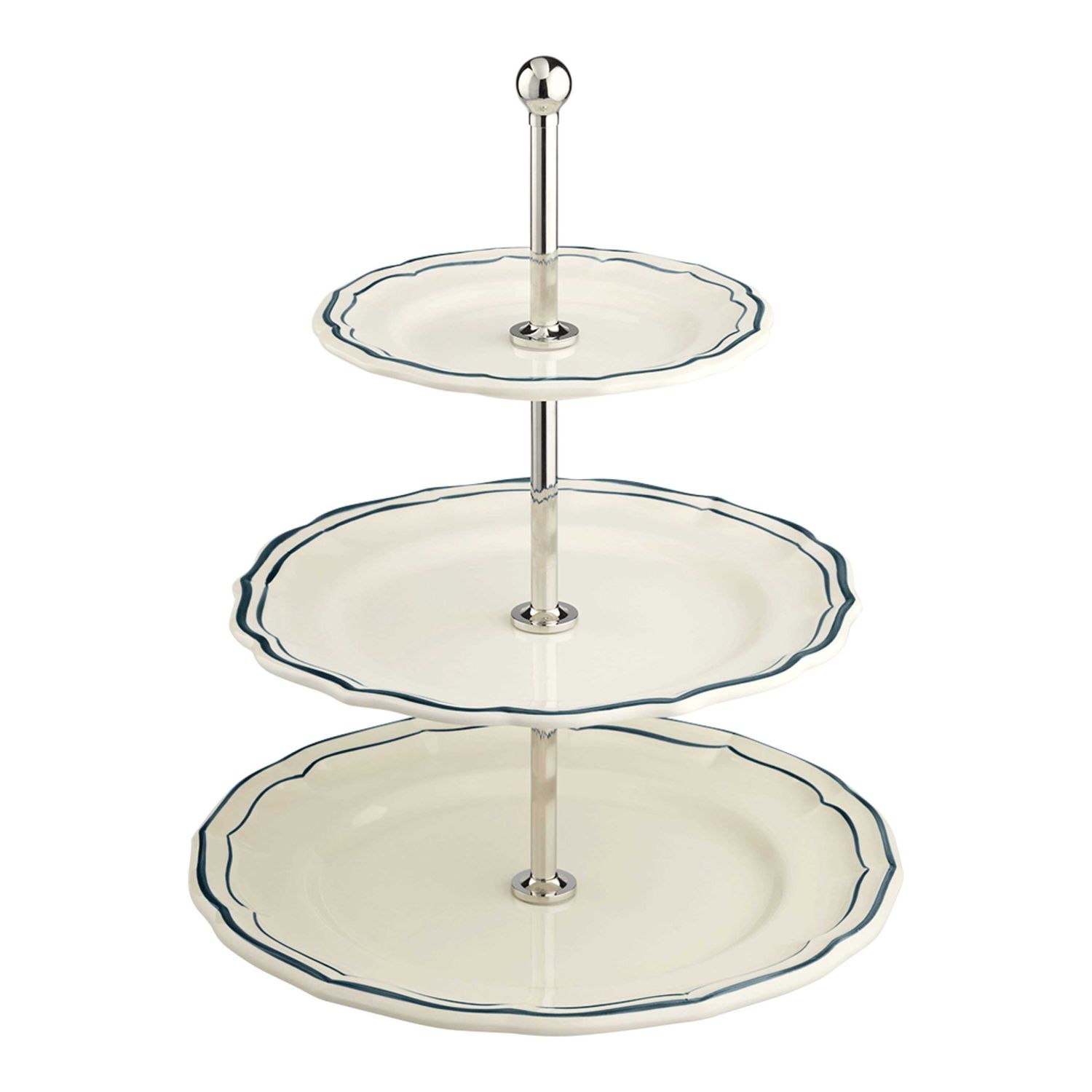 Gien France Filet Acapulco Three-Tier Cake Stand, 1832SEMU22 , 3660838037424