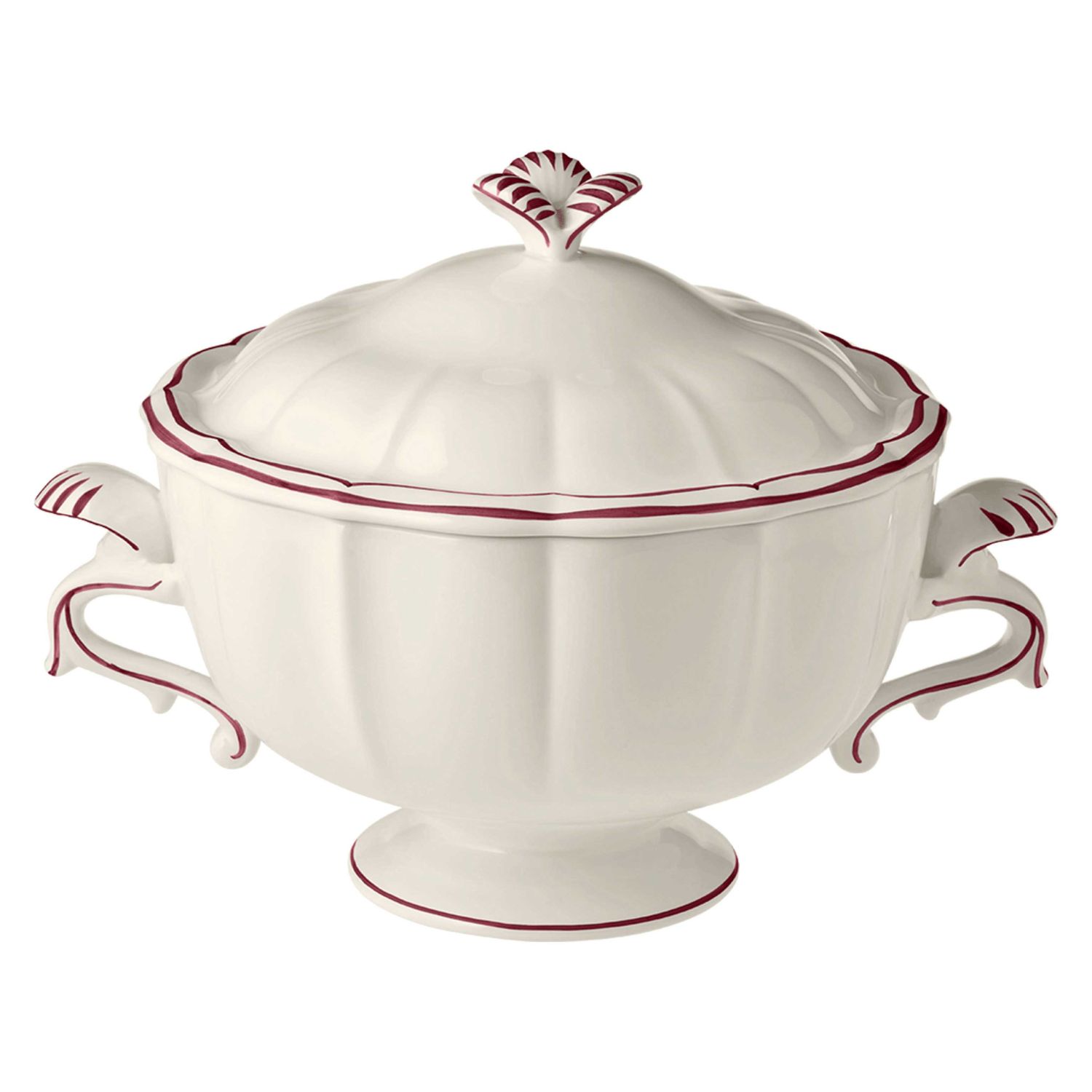 Gien France Filet Bordeaux Soup Tureen, 1869CSOU22 , 3660838043074